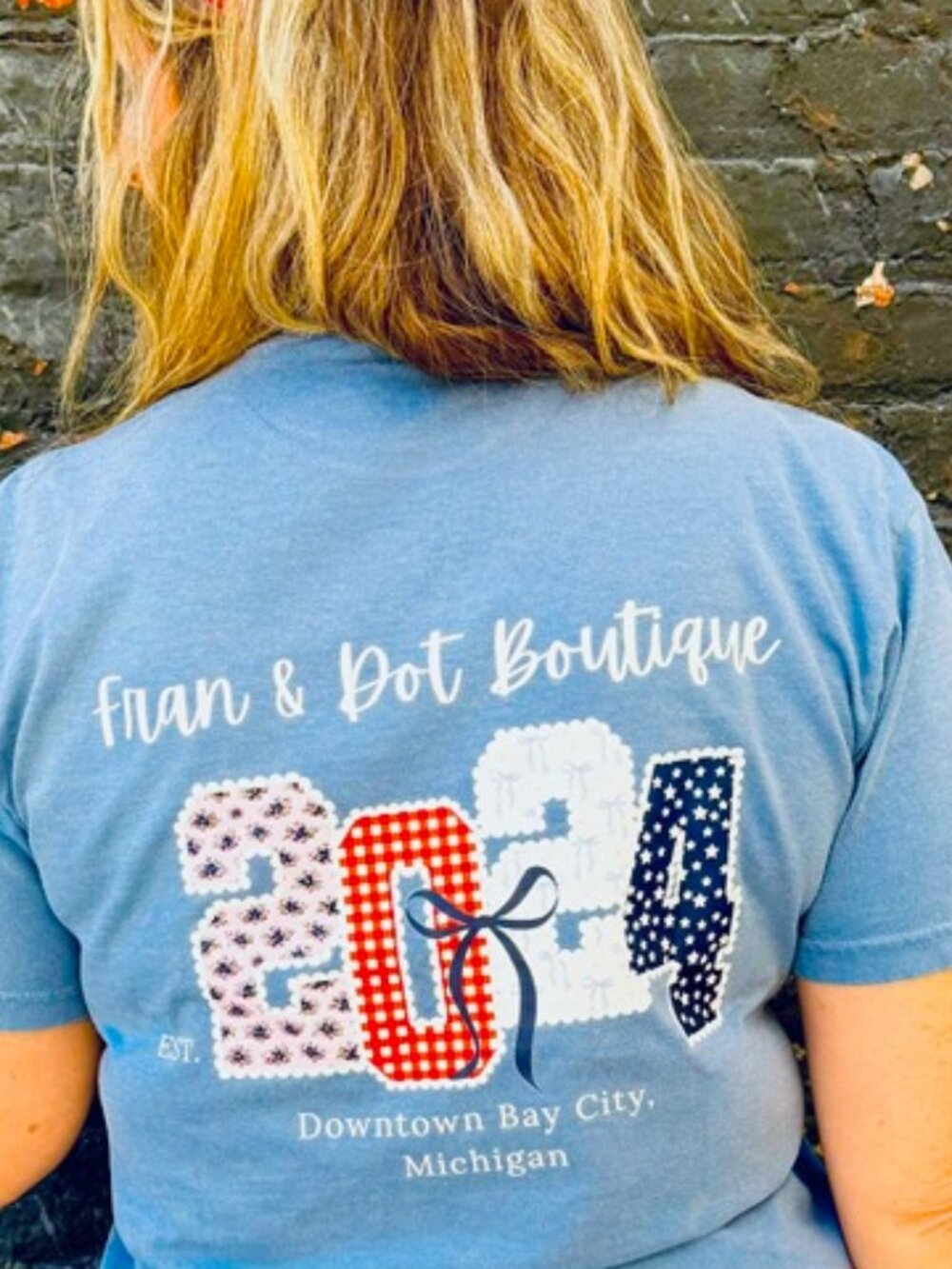 Stitch & Timber Blue Jean Comfort Colors Fran & Dot Boutique Tee
